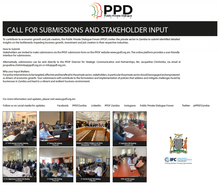 PPDF Call for Submissions and Stakeholder Inputs.